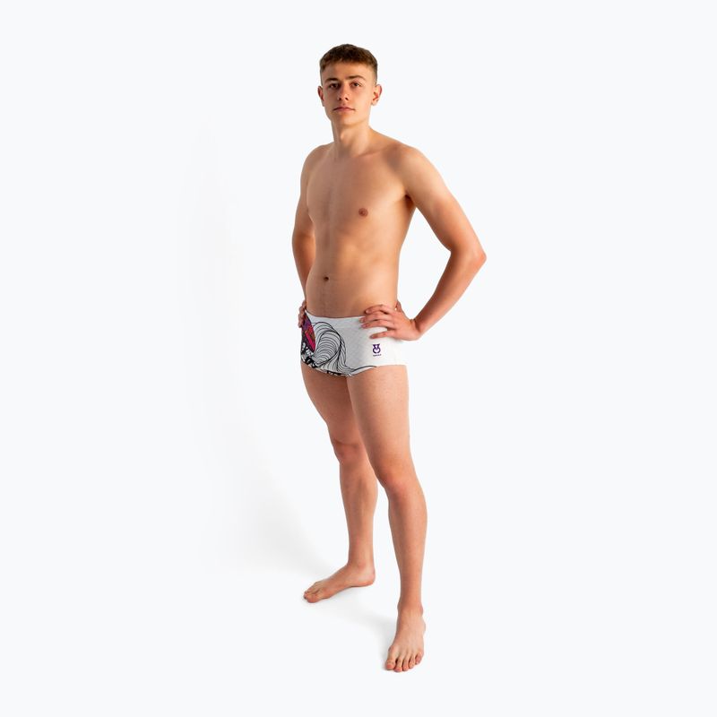 Pánske plavecké boxerky SWEEP Aqua Medusa white 2