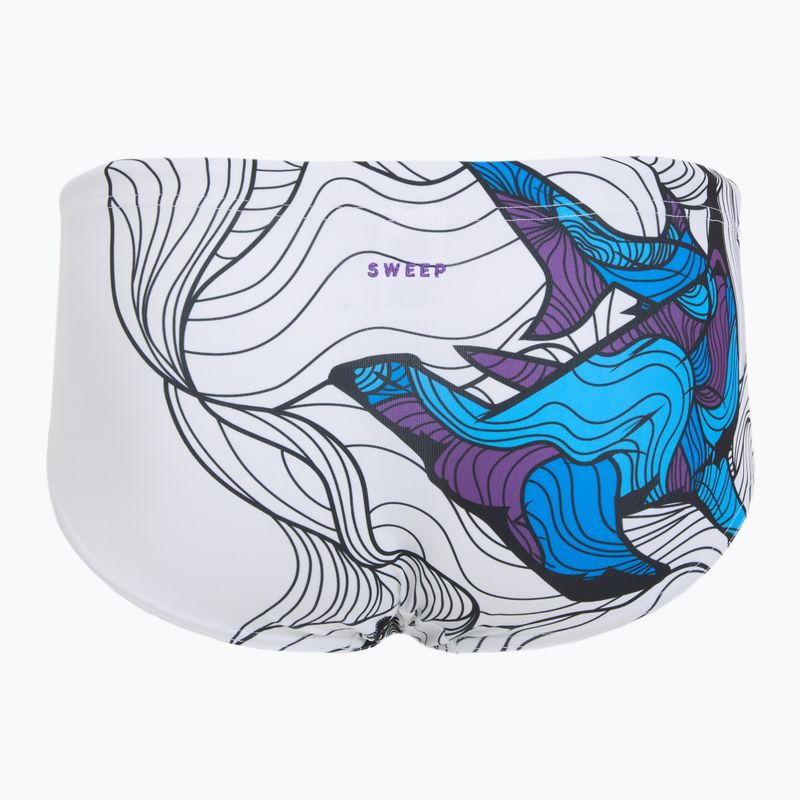 Pánske plavecké boxerky SWEEP Aqua Medusa white 2