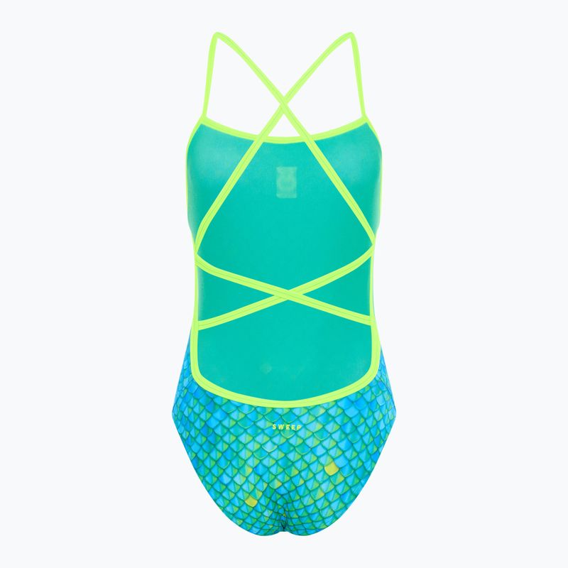 Dámske jednodielne plavky SWEEP Aqua Hippos blue/yellow/green 2