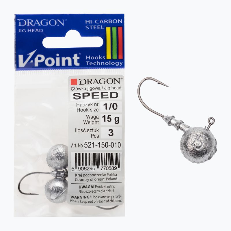 Dragon V-Point Speed 15g 3ks jigová hlava čierna PDF-521-150-010