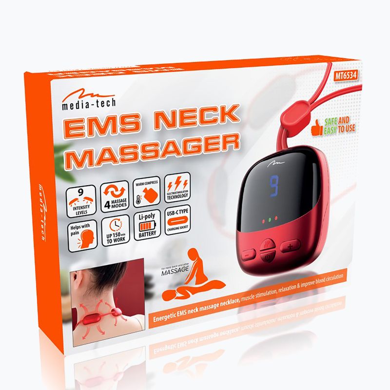 Masážny prístroj Media-Tech EMS Neck red 5