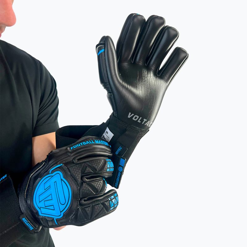 Brankárske rukavice Football Masters Voltage Plus NC black/blue 4