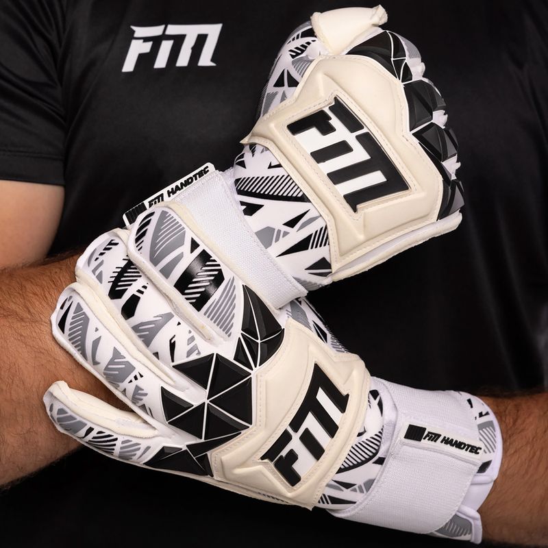 Brankárske rukavice Football Masters Invictus X Pro RF white/black 5