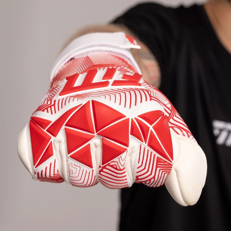 Brankárske rukavice Football Masters Varis X Pro NC white/red 7