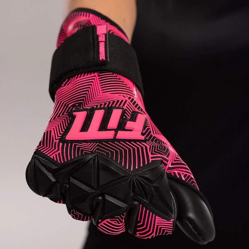 Brankárske rukavice Football Masters Varis X Pro NC black/pink 7