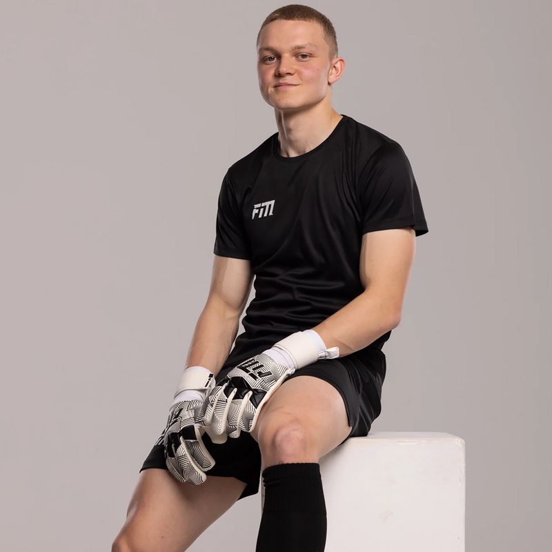 Football Masters Varis X NC brankárske rukavice biele/čierne 3