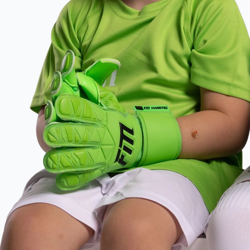 Detské brankárske rukavice Football Masters Invictus X Jr lime 4