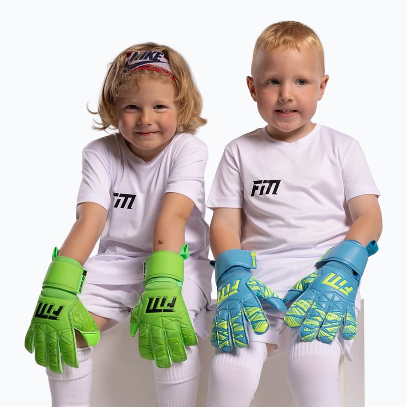 Detské brankárske rukavice Football Masters Invictus X Jr lime 6