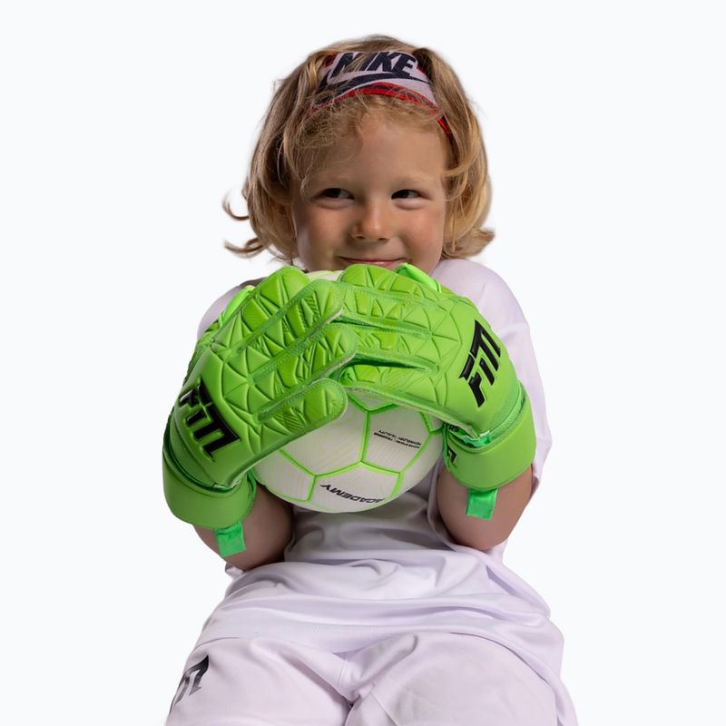 Detské brankárske rukavice Football Masters Invictus X Jr lime 7