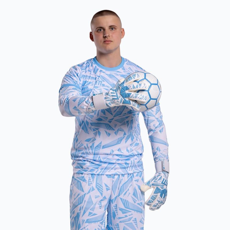 Brankárske rukavice Football Masters Invictus X PRO white/blue 3
