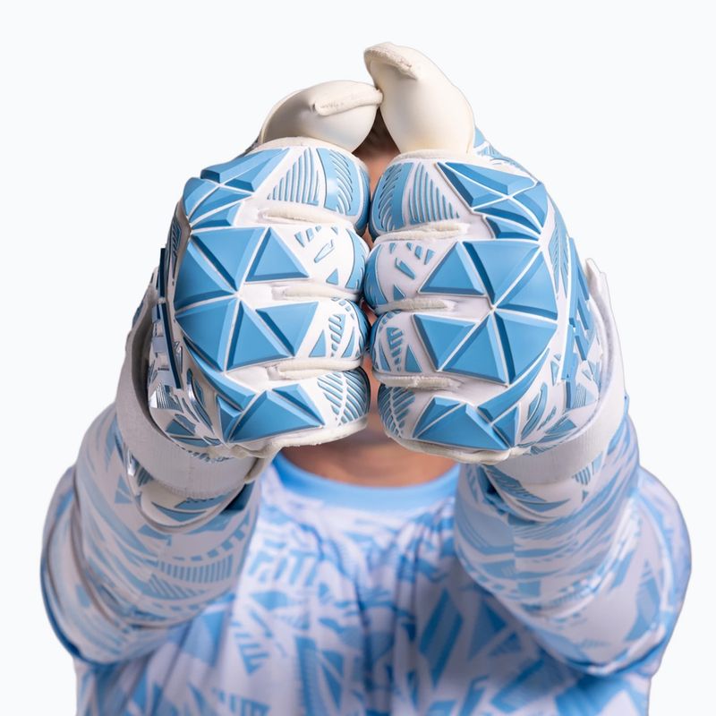 Brankárske rukavice Football Masters Invictus X PRO white/blue 10