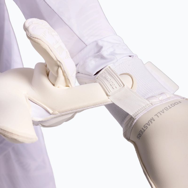 Brankárske rukavice Football Masters Invictus X PRO all white 6