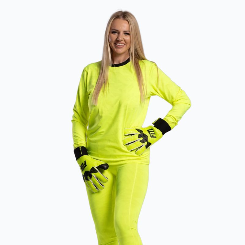 Brankárske rukavice Football Masters Invictus X PRO fluorescent yellow 2