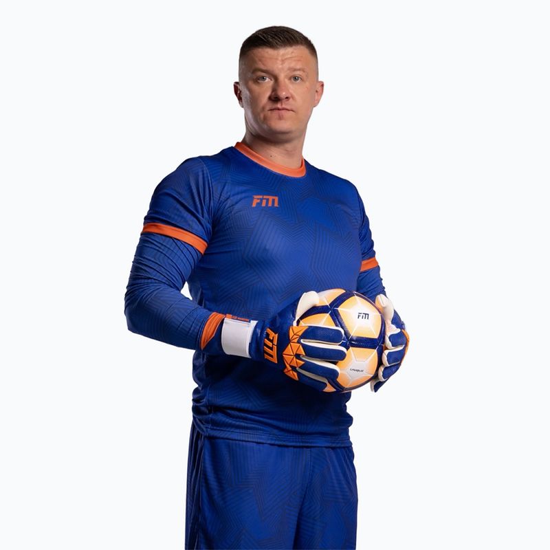 Brankárske rukavice Football Masters Varis X PRO blue/orange 2