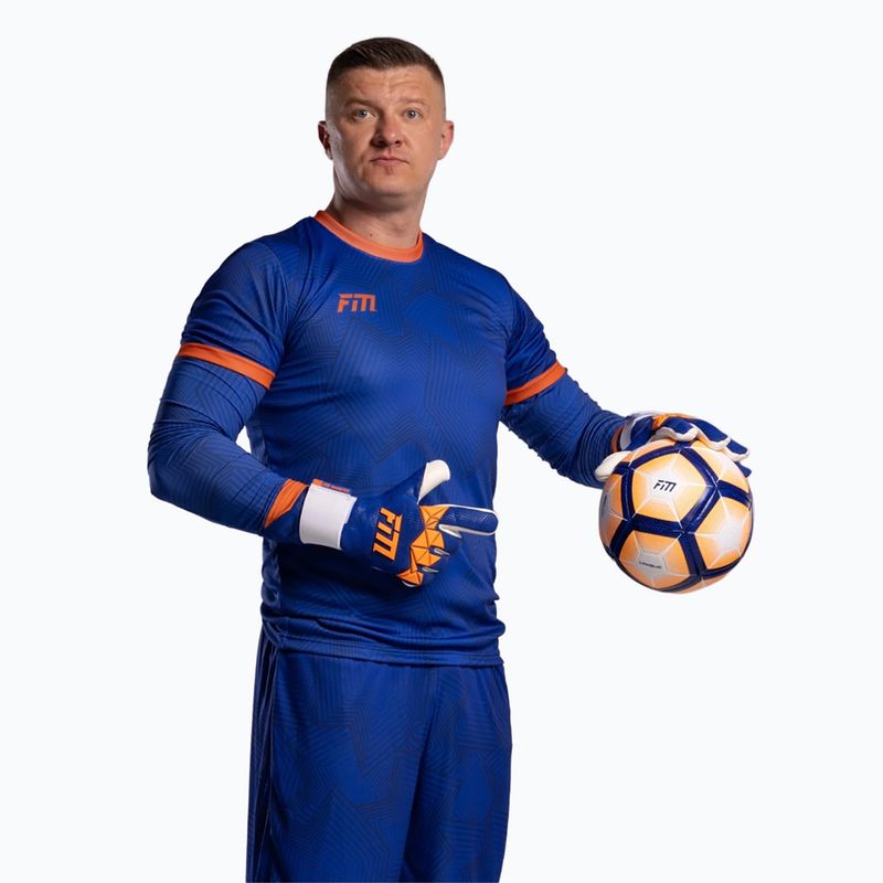 Brankárske rukavice Football Masters Varis X PRO blue/orange 3