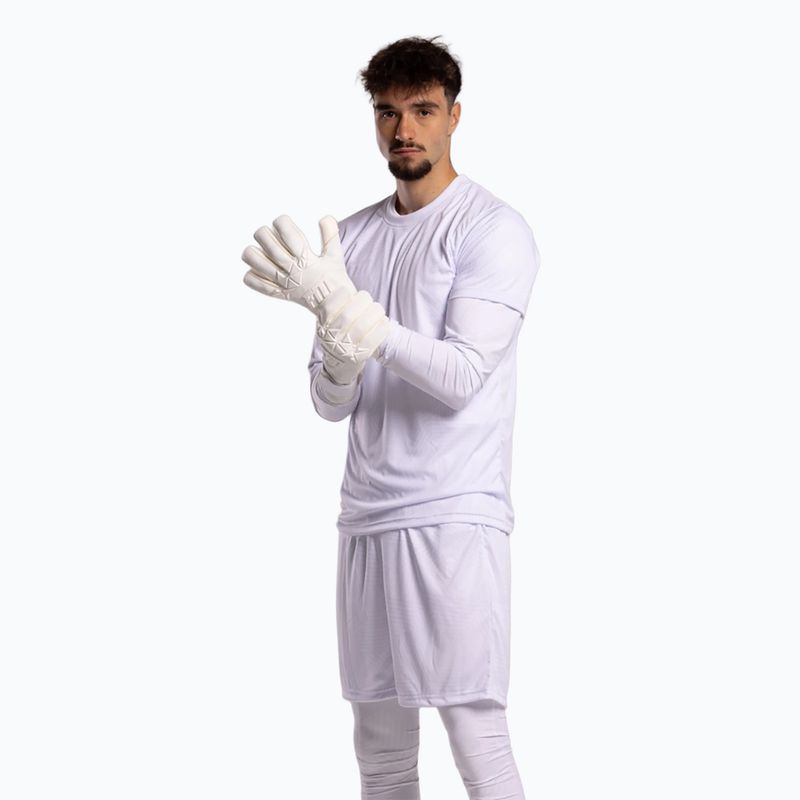 Brankárske rukavice Football Masters Varis X PRO all white 2