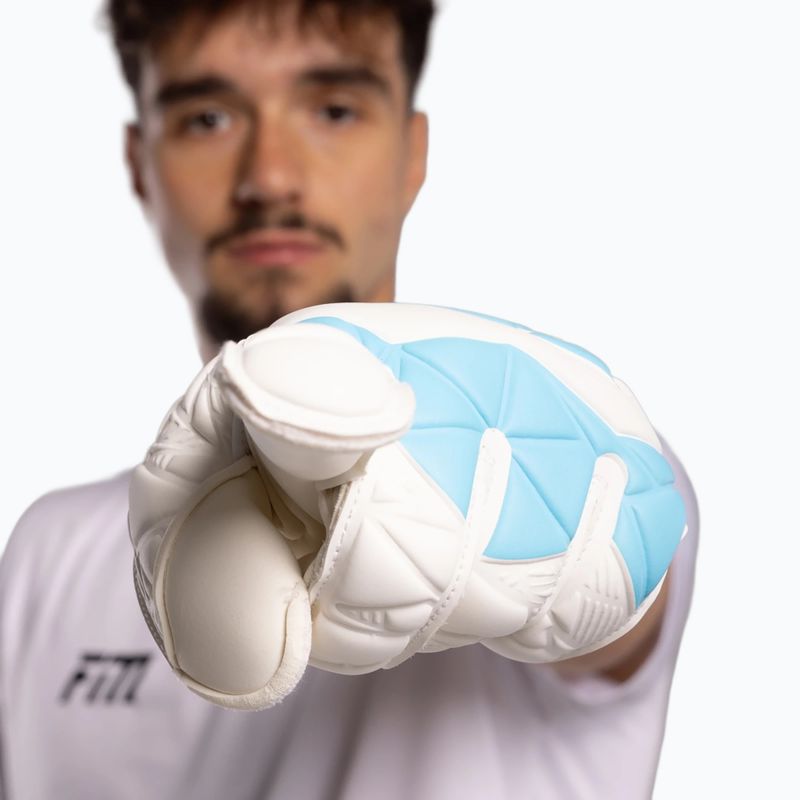 Brankárske rukavice Football Masters Invictus X white/blue 3