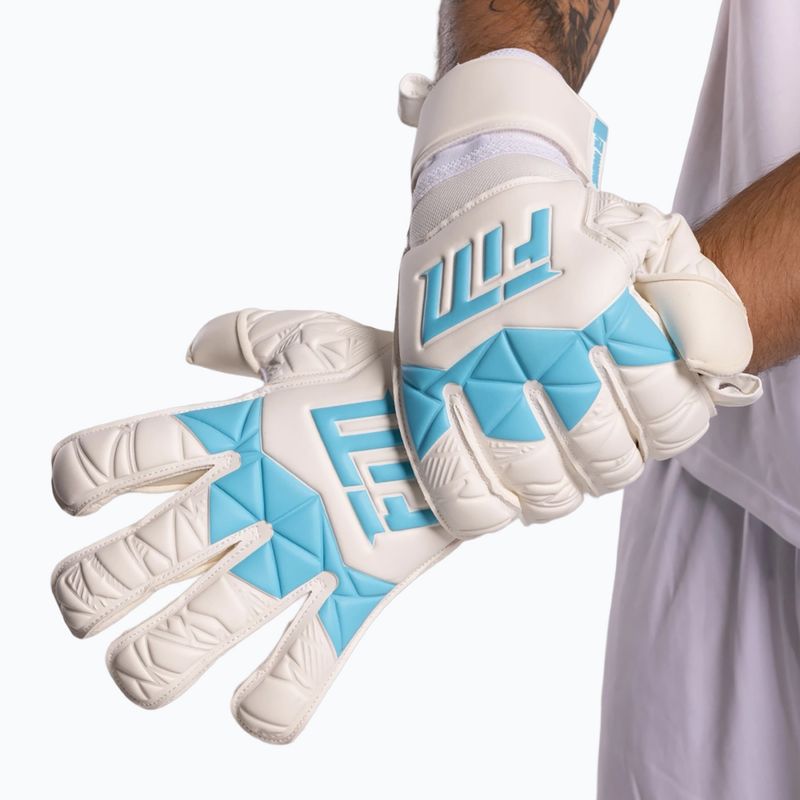 Brankárske rukavice Football Masters Invictus X white/blue 8