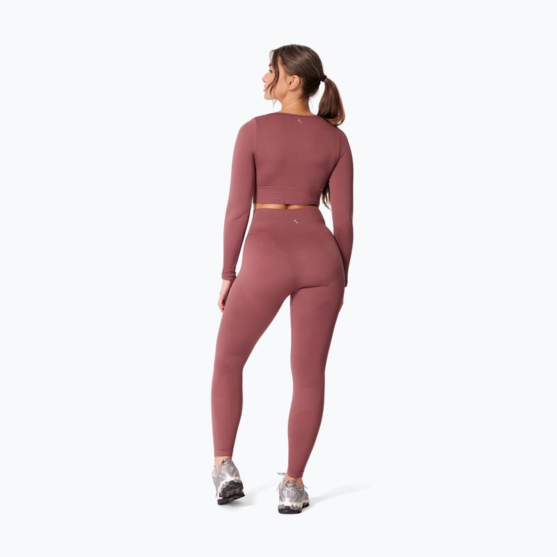 Dámske tréningové legíny Carpatree Dopamine Buzz Seamless rose/brown 3