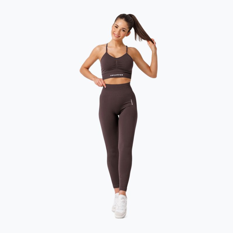 Dámske tréningové legíny Carpatree Allure Seamless berry brown 2