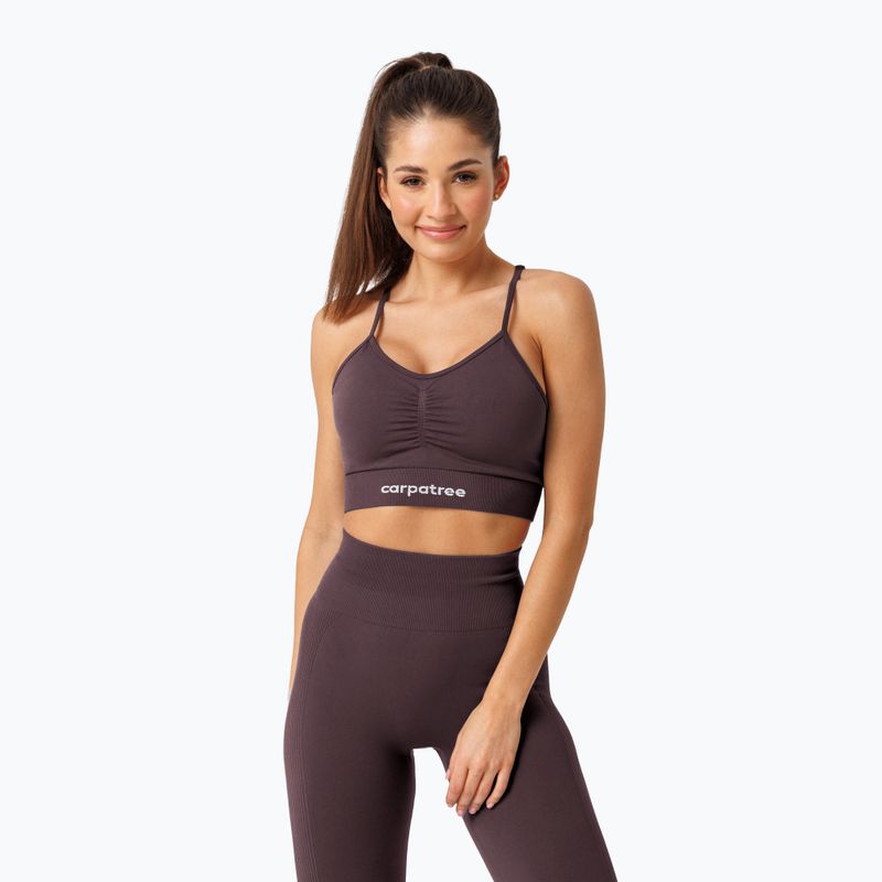 Dámske tréningové legíny Carpatree Allure Seamless berry brown 4