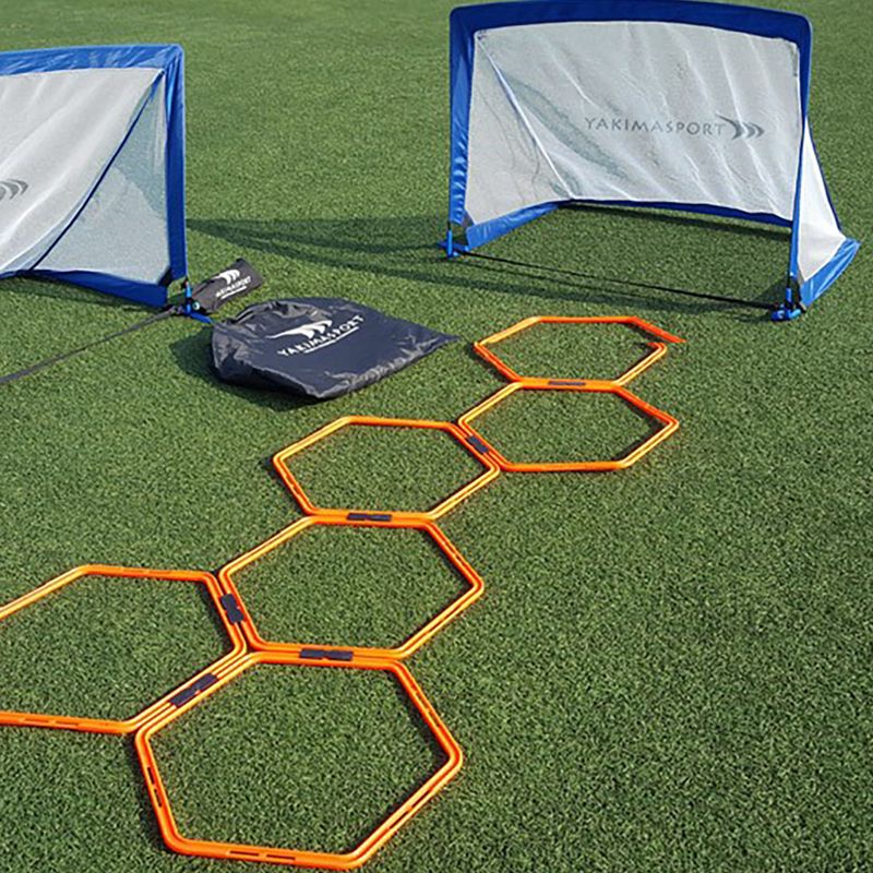 Yakimasport POP-UP futbalové bránky 2 ks. 120 x 80 cm modrá 100272 5