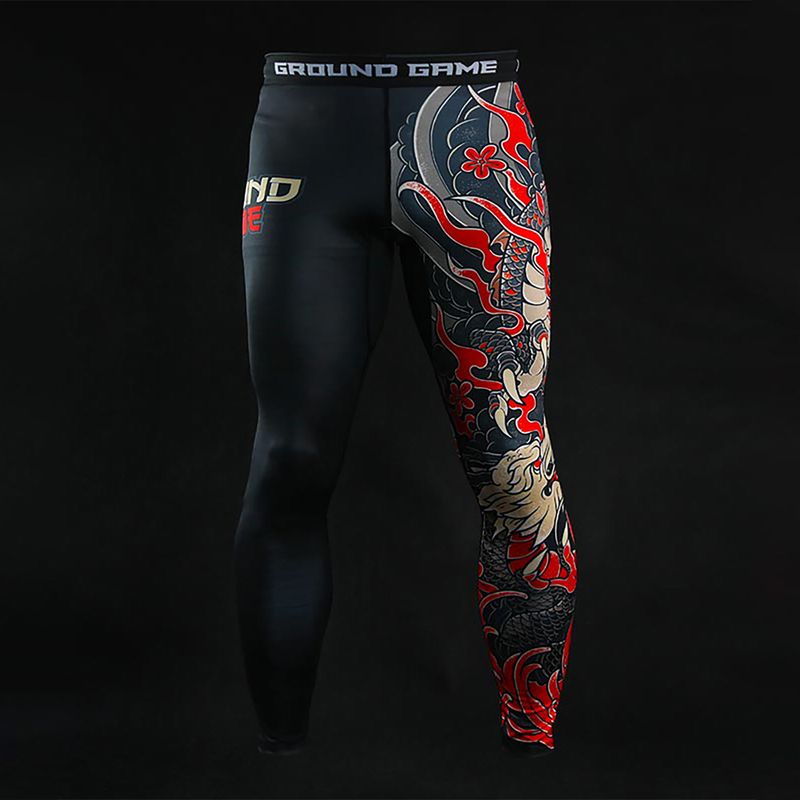 Pánske legíny Ground Game Yokai 2.0 black 4