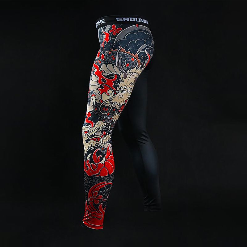 Pánske legíny Ground Game Yokai 2.0 black 5