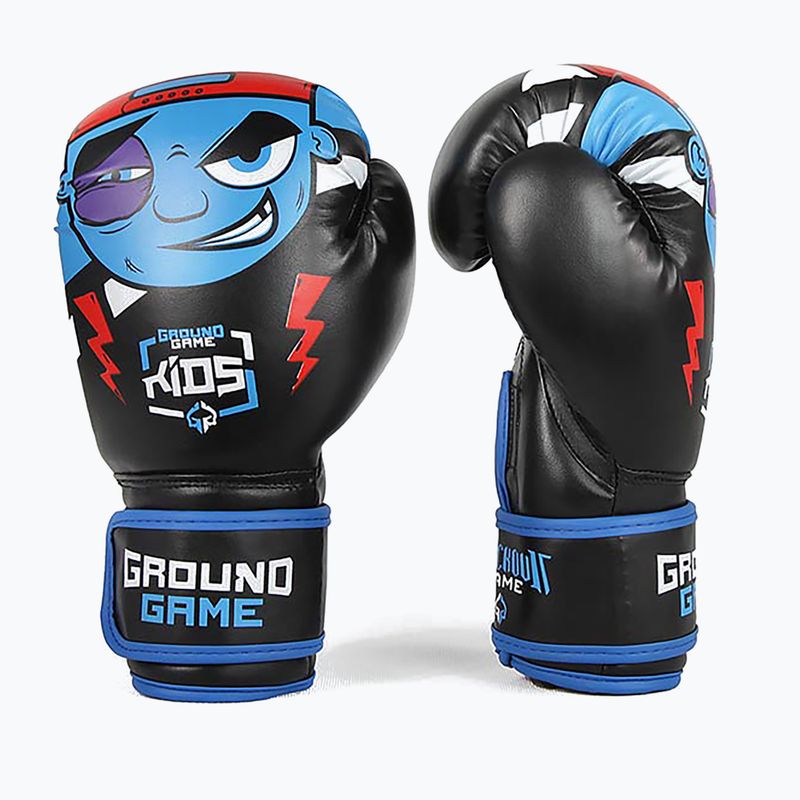 Detské boxerské rukavice Ground Game Prodigy čierno-modré 7