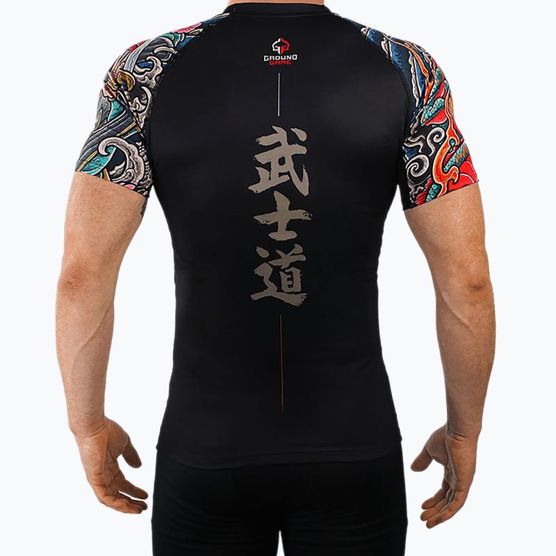 Ground Game Bushido 3.0 pánsky rashguard black RASHBUSH3SSBLA 3