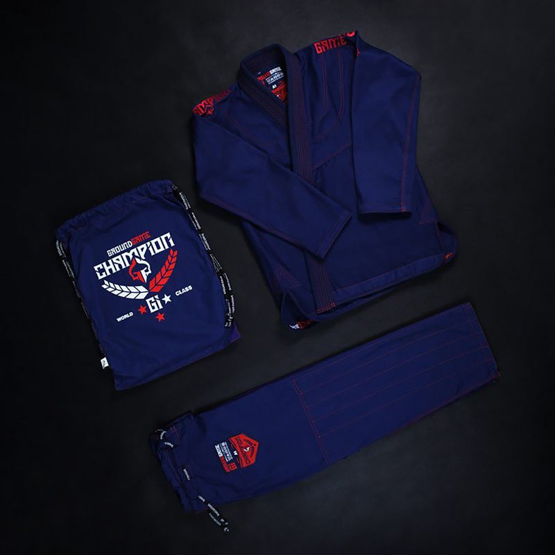 GI pre brazílske jiu-jitsu pánske GroundGame Champion 2.0 navy blue GICHNEWNAVA1 7