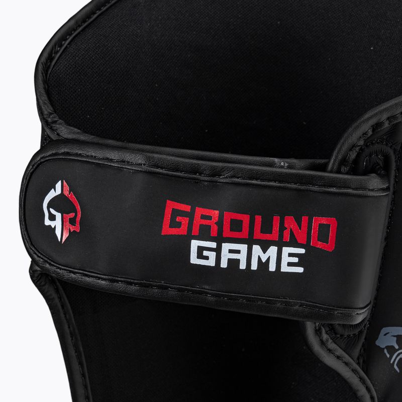 Chrániče holennej kosti Ground Game Samurai čierno-červené 3