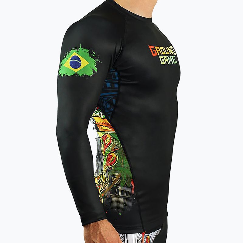 Pánske chrániče Rashguard Ground Game Brasil color 21RASHBRALS 4