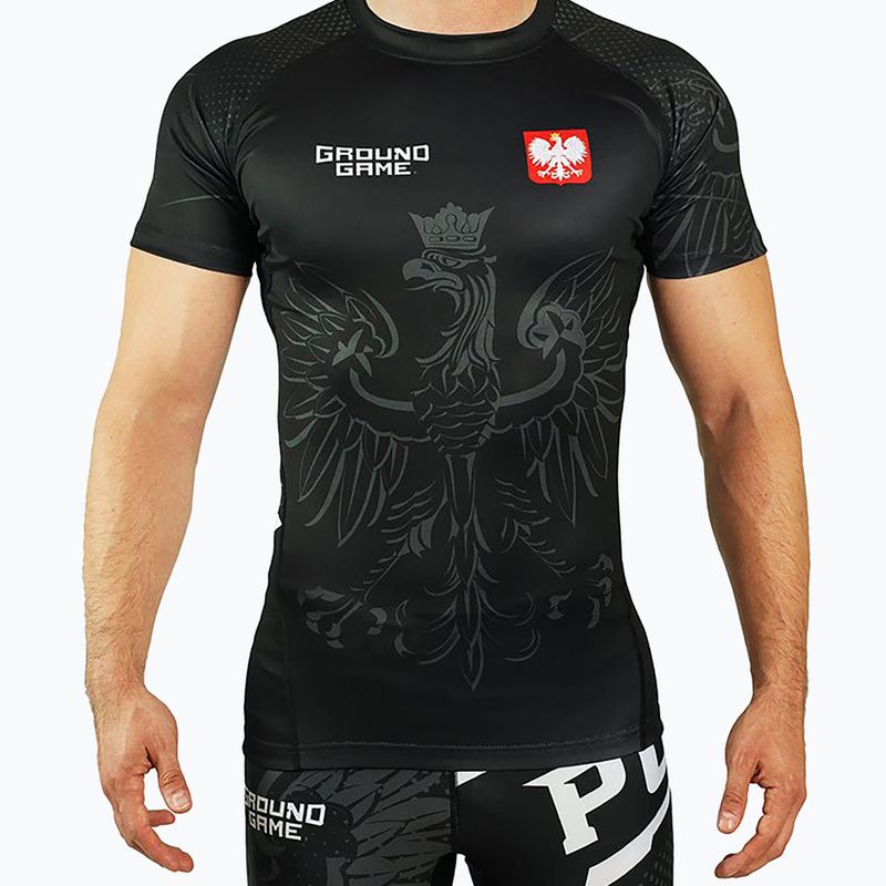 Pánsky chránič Rashguard Ground Game Poland black/white/red