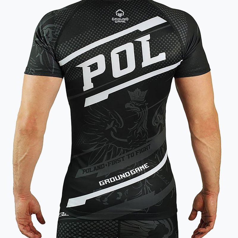 Pánsky chránič Rashguard Ground Game Poland black/white/red 2