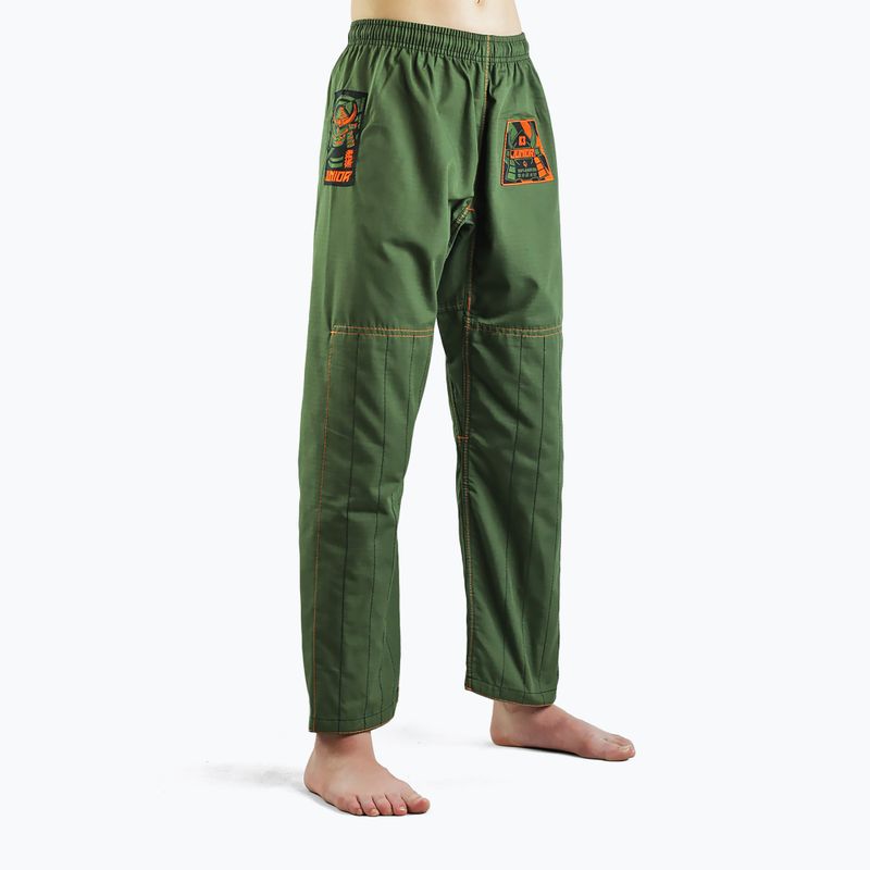 GI pre brazílske Jiu-Jitsu pre deti GroundGame Junior 3.0 green GIJUN3PIN02 5