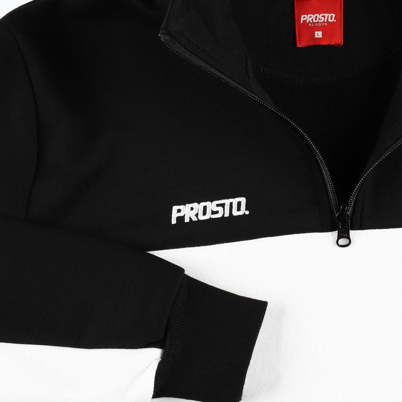 Pánska mikina PROSTO Half Zip Sweatshirt čierna KL222MSWE1132 4