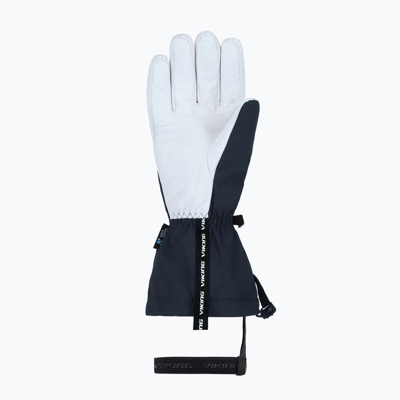 Pánske lyžiarske rukavice Viking Sven Ski navy/white leather 9