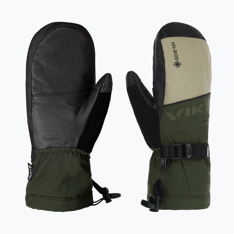Pánske lyžiarske rukavice Viking Hudson Gore-Tex Mitten olive/beige