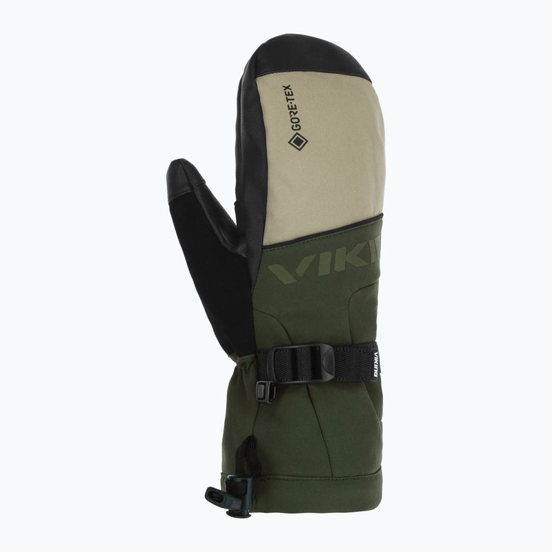 Pánske lyžiarske rukavice Viking Hudson Gore-Tex Mitten olive/beige 2