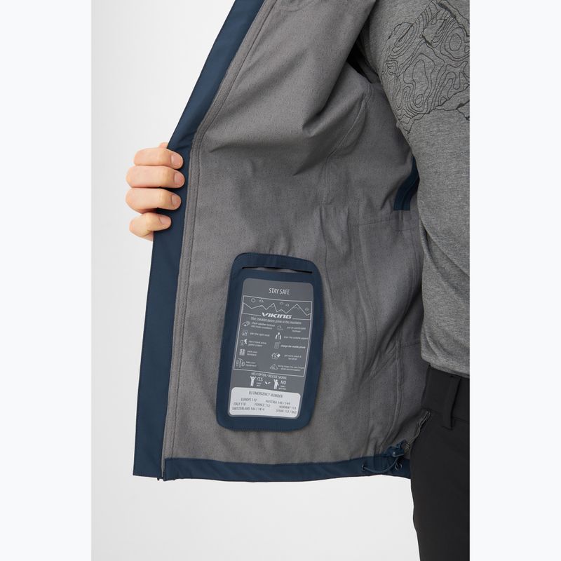 Pánska nepremokavá bunda Viking Trek Pro 2.5 navy 7