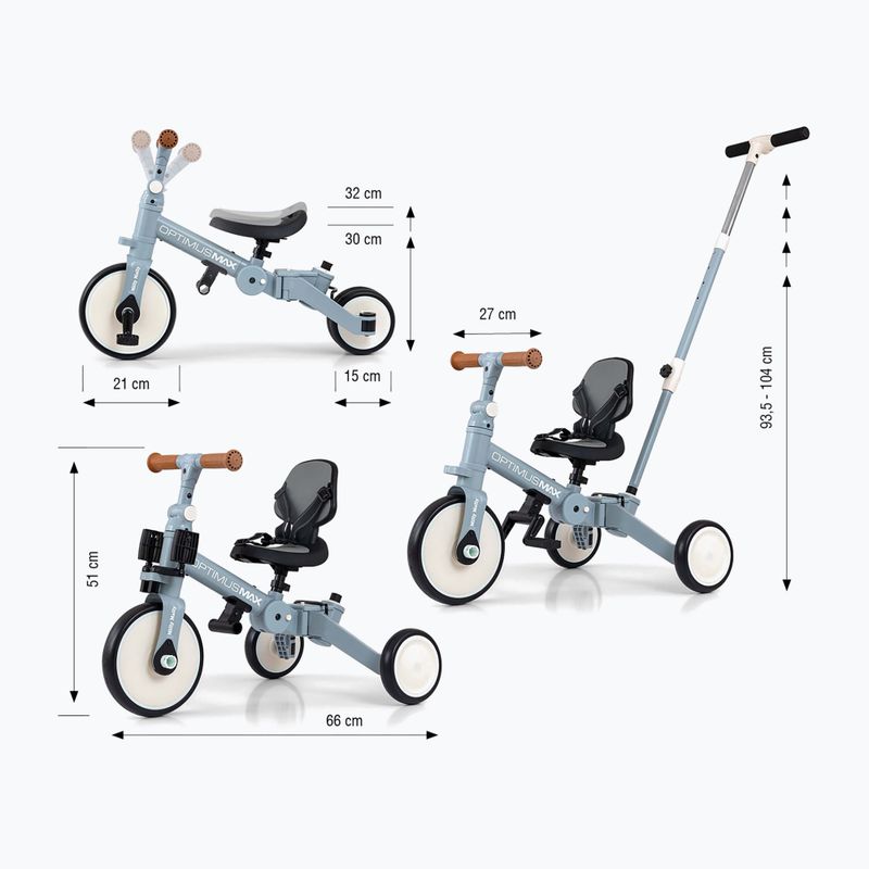 Odrážadlo Milly Mally 5w1 Optimus Max denim 2