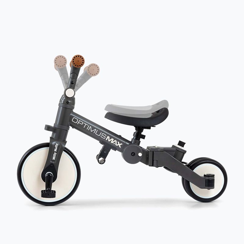 Odrážadlo Milly Mally 5w1 Optimus Max dark grey 5