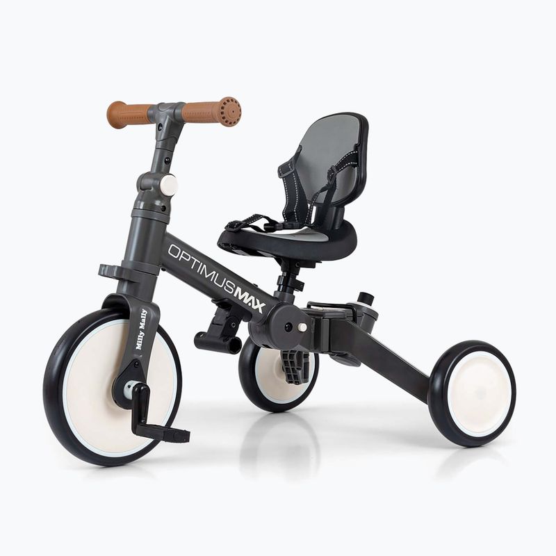 Odrážadlo Milly Mally 5w1 Optimus Max dark grey 8
