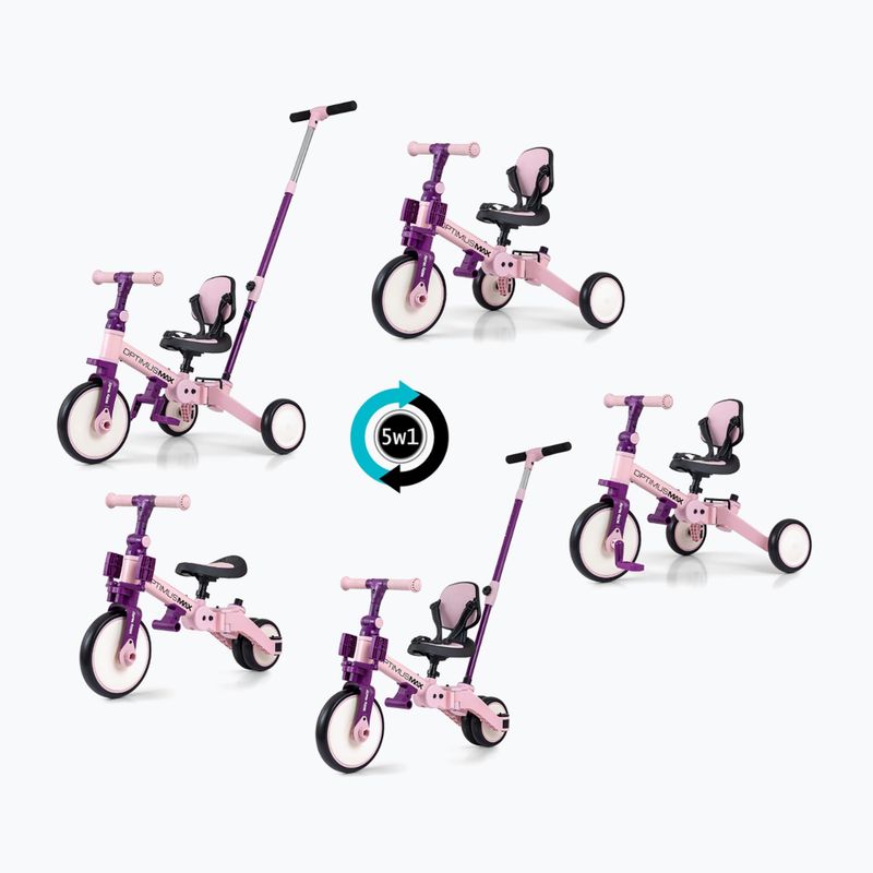 Odrážadlo Milly Mally 5w1 Optimus Max pink
