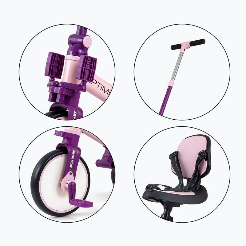 Odrážadlo Milly Mally 5w1 Optimus Max pink 12