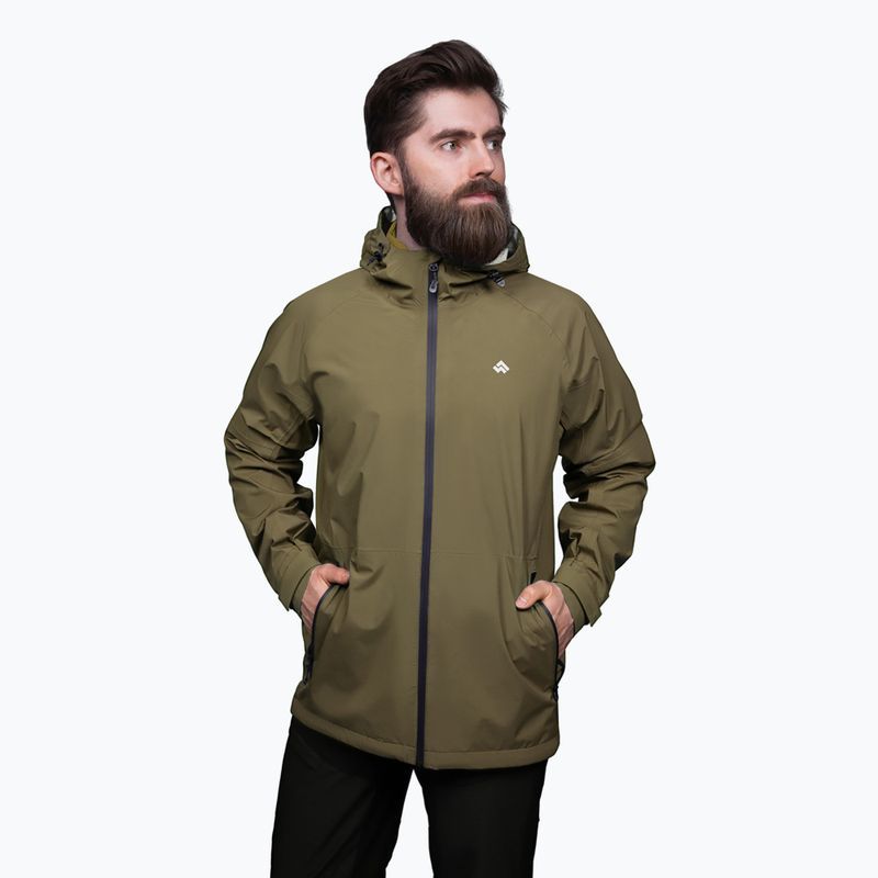 Pánska bunda do dažďa Alpinus Girdiman olive 3