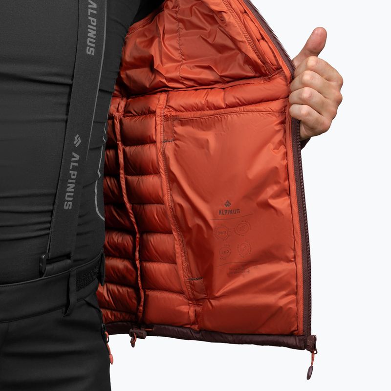 Pánska páperová bunda Alpinus Kiruna brown 7