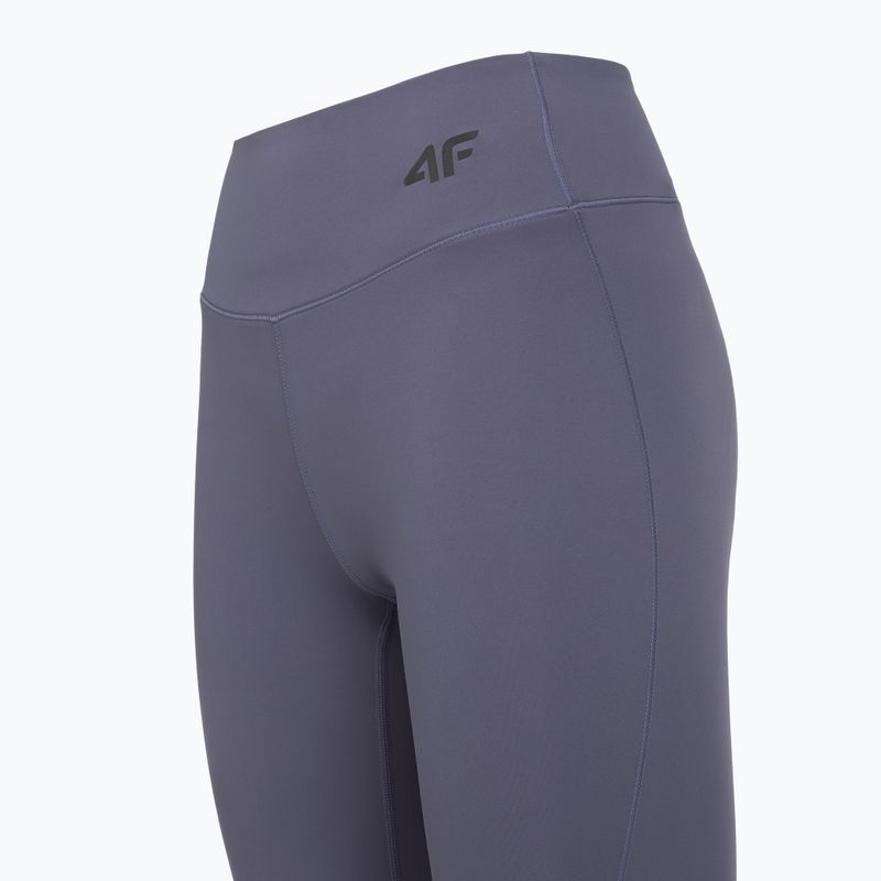 Dámske tréningové legíny 4F Solar Punk FNK F404 denim 3
