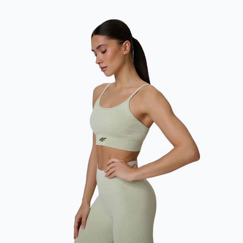 Tréningová podprsenka 4F Solar Punk F203 light green allover 4